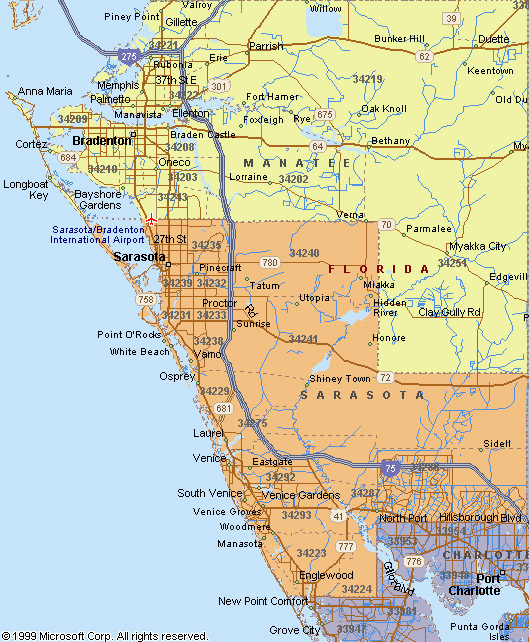Sarasota County Zip Code Map Map 7943